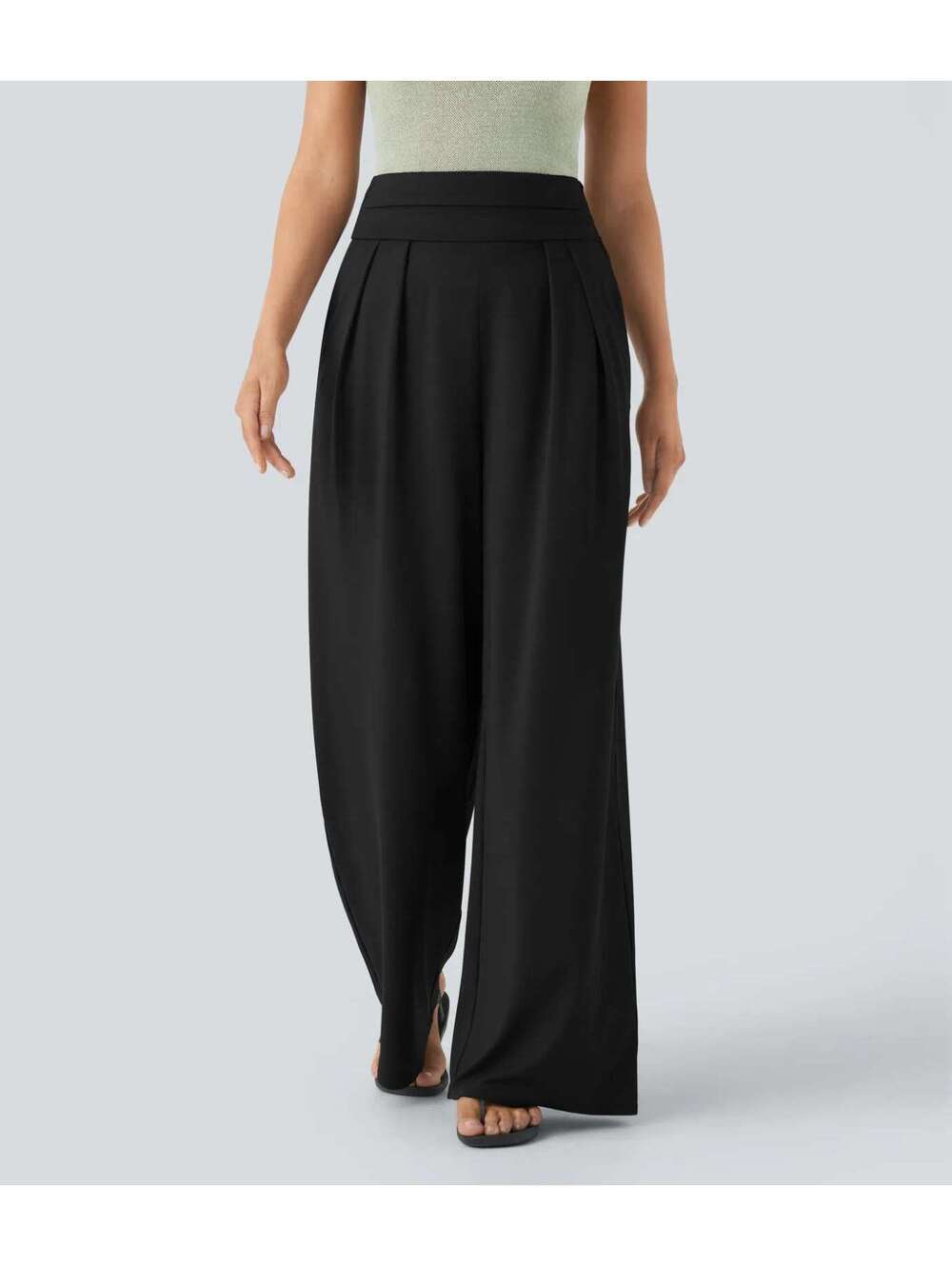 Halara Super High Waisted Tummy Control Pocket Wide Leg Pants Size XS